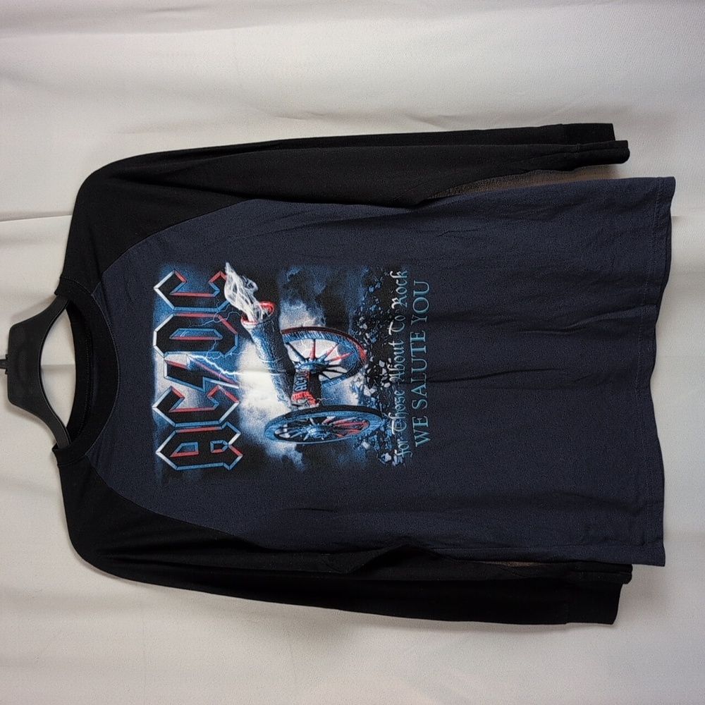 AC/DC Navy Blue Cotton‎ Blend Tee